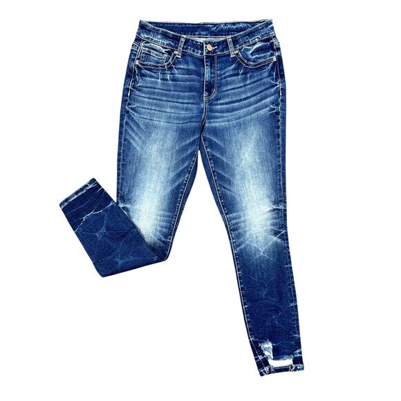 BKE Denim - BKE high rise dark distressed skinny jeans size 28x28